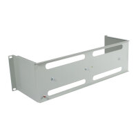ALLNET Gerätehalter für Hutschiene/DIN-Rail Geräte T150mm/3HE Lichtgrau Frontmontage