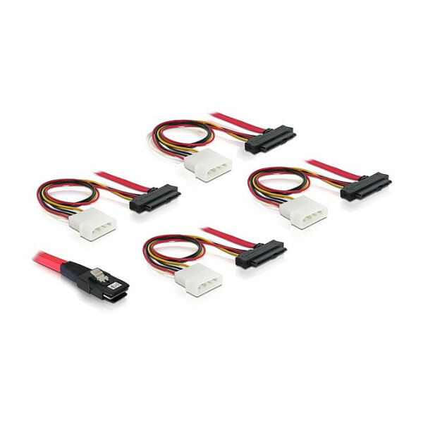 SAS SFF-8087 > 4x SFF-8482 1,0m Delock