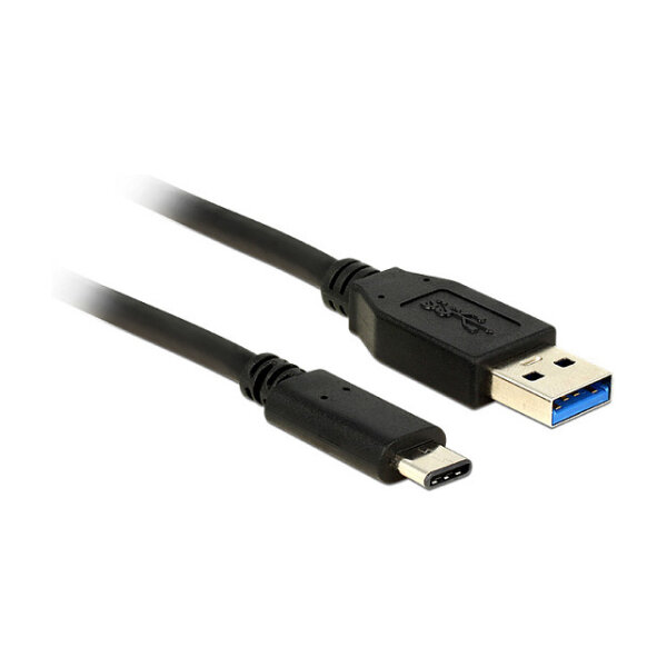 USB3.1 USB Typ-A Stecker > USB Type-C™ Stecker 0,5 m schwarz Delock
