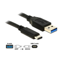 USB3.1 USB Typ-A Stecker > USB Type-C™ Stecker 0,5 m schwarz Delock