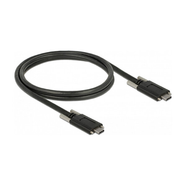 USB3.1 USB Type-C Stecker > USB 3.1 Gen 2 USB Type-C™ Stecker mit Schrauben seitlich 1 m