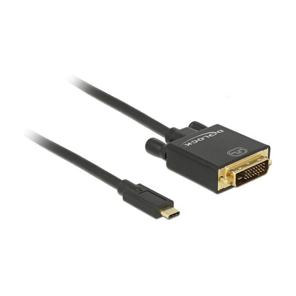 USB C > DVI 24+1 Stecker DP-Alt Mode 4K 30 Hz 3 m schwarz Delock