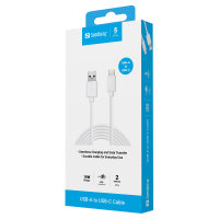 Sandberg USB-C > USB 3.0 (ST-ST) 2m Adapterkabel Weiß
