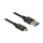 USB3.1 USB Type-C Stecker > USB Typ-A Stecker 1,0 m koaxial schwarz Premium Delock