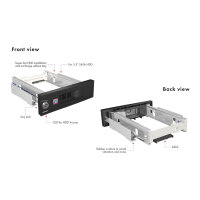 ICY BOX IB-168SK-B Wechselrahmen für 3,5" SATA HDD in 5,25" Schacht mit Schloss