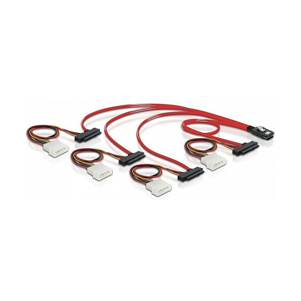 SAS int. 36pin-4x SAS29pin 0,5m