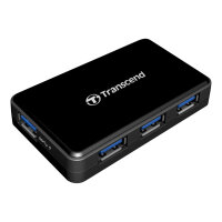 USB3.0 HUB 4Port Transcend HUB3 SuperSpeed aktiv mit Netzteil Black