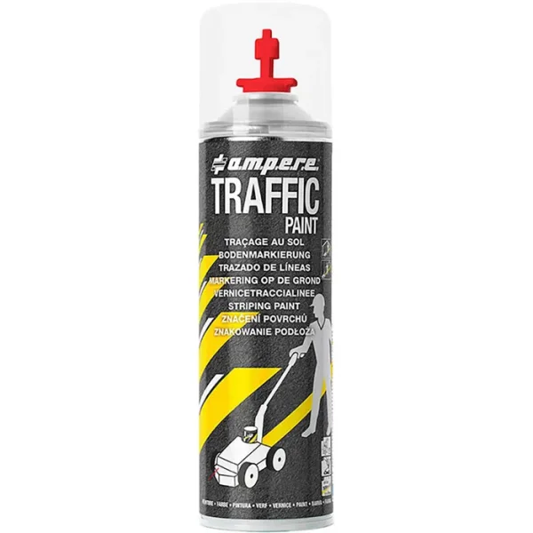 12er Pack AMPERE TRAFFIC PAINT® Bodenmarkierspray Hochdeckend 500 ml Rot Spraydose