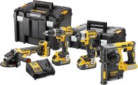 DEWALT 18V Kombo-Set - 3 x 5Ah Akkus mit 4 Maschinen)...