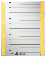 LEITZ Trennblätter 1652 DIN A4 1-0 gelb, 230 g/qm,...