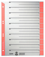 LEITZ Trennblätter 1652 DIN A4 1-0 rot, 230 g/qm,...